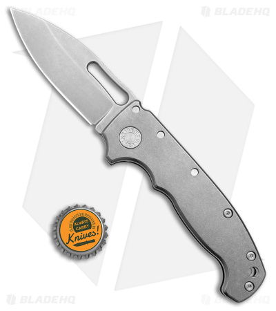 Demko Knives MG AD20S Slicer Shark-Lock Knife Smooth Titanium (3.6" Stonewash)