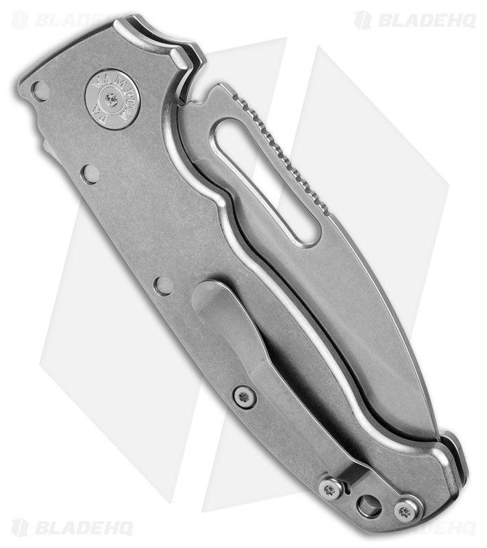 Demko Knives MG AD20S Slicer Shark-Lock Knife Smooth Titanium (3.6" Stonewash)