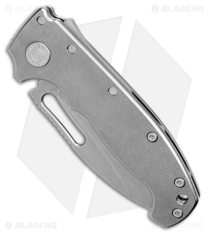 Demko Knives MG AD20S Slicer Shark-Lock Knife Smooth Titanium (3.6" Stonewash)