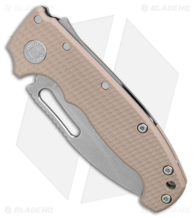 Demko Knives MG AD20S Slicer Shark-Lock Knife Tan G-10 (3.6" Stonewash M4)