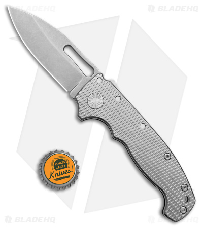 Demko Knives MG AD20S Slicer Shark-Lock Knife Textured Titanium (3.6" SW M4)