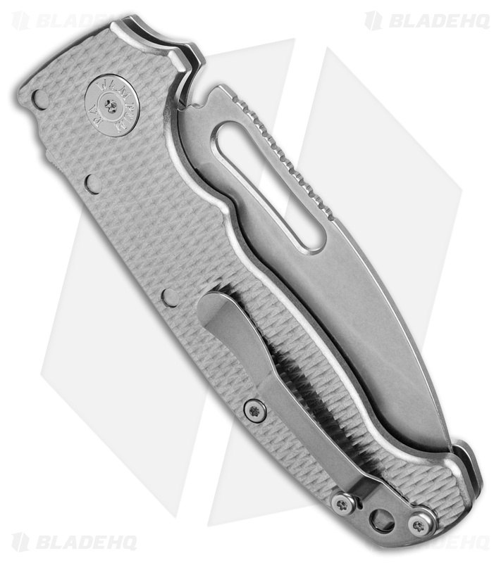 Demko Knives MG AD20S Slicer Shark-Lock Knife Textured Titanium (3.6" SW M4)