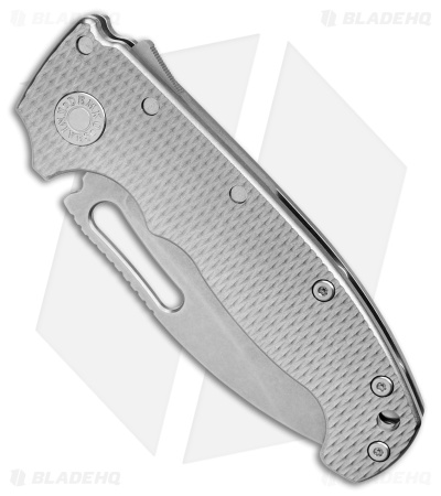 Demko Knives MG AD20S Slicer Shark-Lock Knife Textured Titanium (3.6" SW M4)