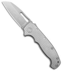 Demko Knives MG AD20S Slicer Shark Foot Shark-Lock Knife Textured Ti (3.6" SW)