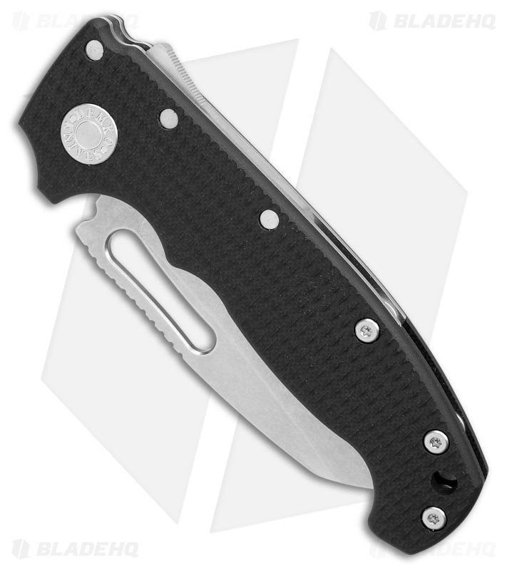 Demko Knives MG AD20S Slicer Shark-Lock Knife Black G-10 (3.6" Stonewash M4)