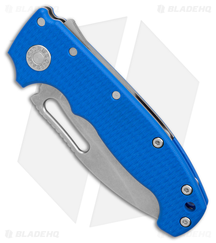 Demko Knives MG AD20S Slicer Shark-Lock Knife Blue G-10 (3.6" Stonewash M4)