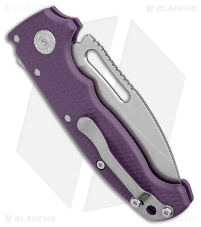 Demko Knives MG AD20S Slicer Shark-Lock Knife Purple G-10 (3.6" Stonewash M4)