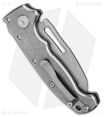Demko Knives MG AD20S Slicer Shark-Lock Knife Smooth Ti (3.6" Stonewash M4)