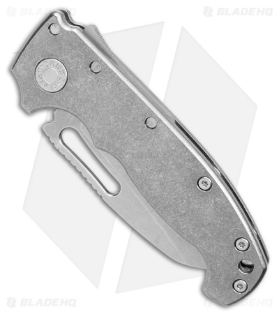 Demko Knives MG AD20S Slicer Shark-Lock Knife Smooth Ti (3.6" Stonewash M4)
