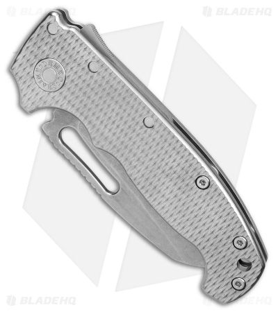 Demko Knives MG AD20S Slicer Shark Foot Shark-Lock Knife Textured Ti (3.6" SW)