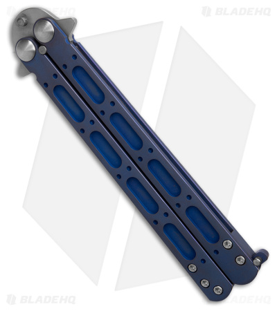 Doc Shiffer Butterfly Knife Blue Ti (4.6