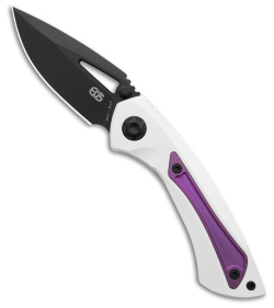 EOS Dorado S Frame Lock Knife White / Purple Stormtrooper Ti (3" Black CTS-XHP)