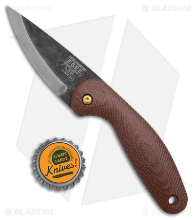 ESEE Knives Pinhoti Friction Folder Knife Brown Sculpted Micarta (3.25" BSW) 