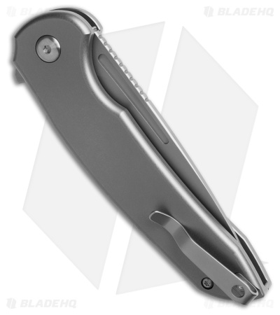 Ferrum Forge Stinger Button Lock Knife Stonewashed Titanium (3.25" SW)