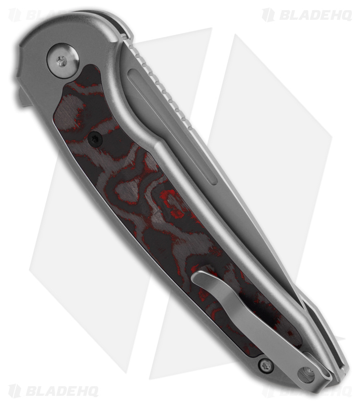 Ferrum Forge Stinger Nitro V Button Lock Knife Titanium + Brimstone CF (3.2" SW)