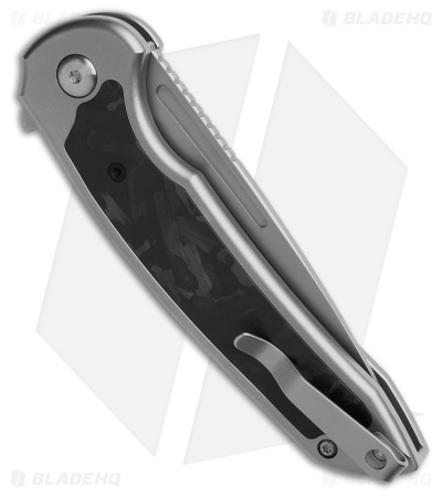 Ferrum Forge Stinger Nitro V Button Lock Knife Titanium + Shred CF (3.25" SW)