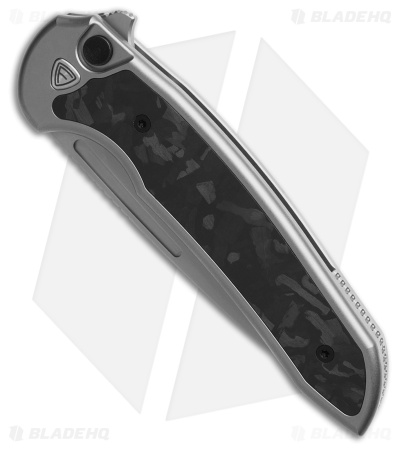 Ferrum Forge Stinger Nitro V Button Lock Knife Titanium + Shred CF (3.25" SW)