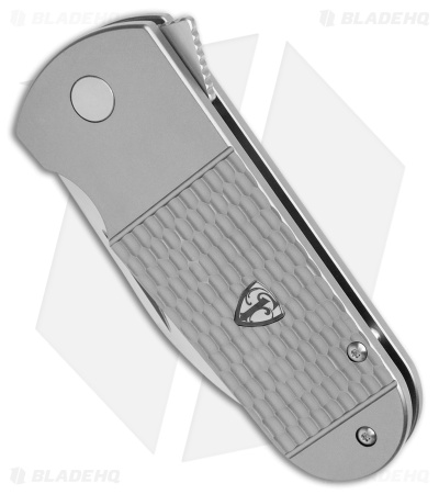 Finch Buffalo Tooth Frame Lock Knife Jigged Titanium (2.8" Satin)