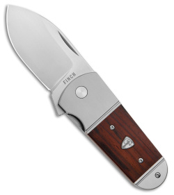 Finch Buffalo Tooth Frame Lock Knife Ti/Cocobolo Wood (3.8" Satin)