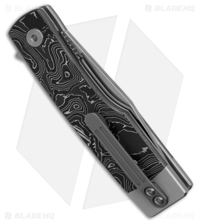 Finch Knife Co. Hatfield Flipper Knife Silver Sonic Carbon Fiber (2.75" Satin)