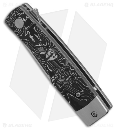 Finch Knife Co. Hatfield Flipper Knife Silver Sonic Carbon Fiber (2.75" Satin)