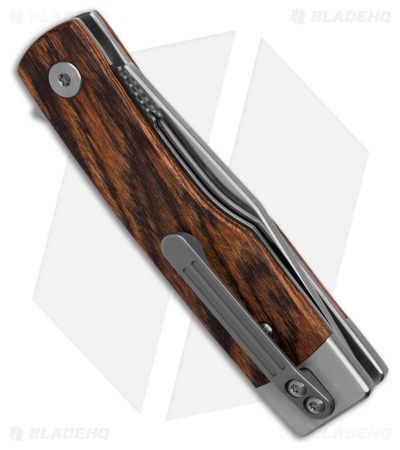 Finch Knife Co. Hatfield Flipper Knife Bocote Wood (2.75" Satin)