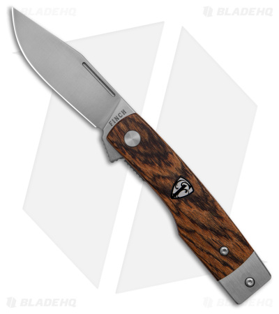 Finch Knife Co. Hatfield Flipper Knife Bocote Wood (2.75" Satin)