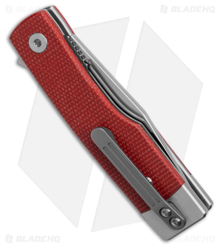 Finch Knife Co. Hatfield Flipper Knife Canyon Red Micarta (2.75" Satin)