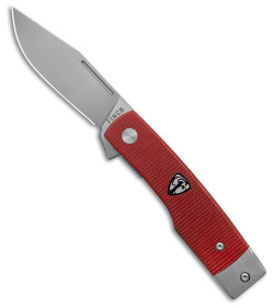 Finch Knife Co. Hatfield Flipper Knife Canyon Red Micarta (2.75" Satin)