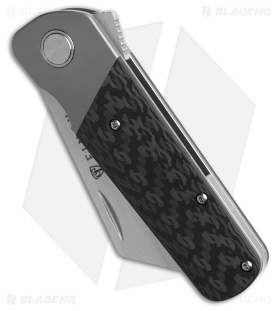 Finch Knife Co. Runtly XL "Dark Side" Black Weave Carbon Fiber (3" Stonewash)