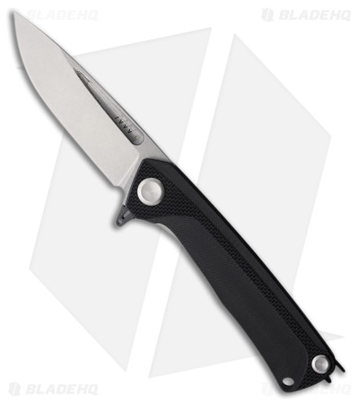 Acta Non Verba Z200 Plus Liner Lock Knife Black G-10 (3.3" Stonewash)