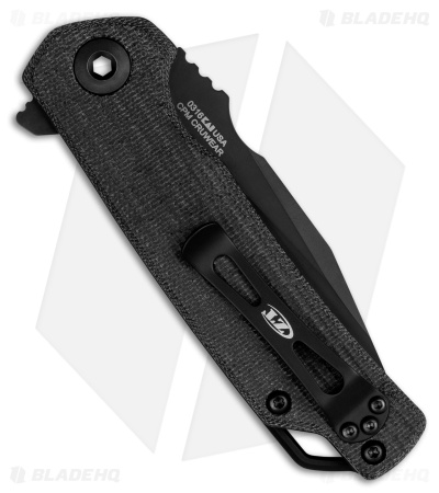 Zero Tolerance 0316 Liner Lock Knife Black Canvas Micarta (3.5" Black PVD)