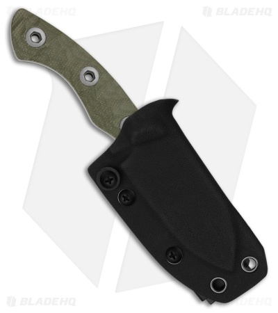 Kizer Rook Fixed Blade Knife Green Micarta (3.1" Satin AEB-L) 1090A4