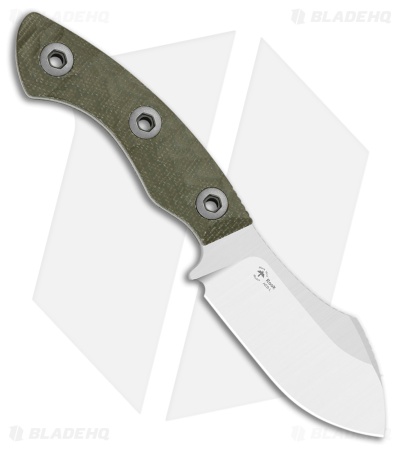 Kizer Rook Fixed Blade Knife Green Micarta (3.1" Satin AEB-L) 1090A4