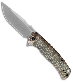 Kershaw Scour Frame Lock Assisted Knife Northern Pike Print Steel (3.4" SW)