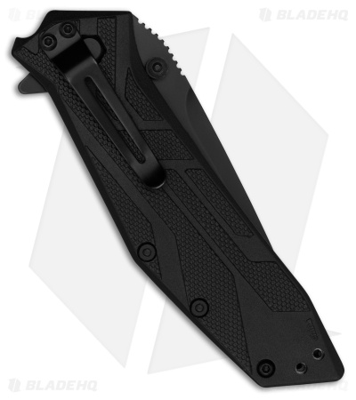 Kershaw Brawler Assisted Liner Lock Knife Black GFN (3" Black Serr) 1990ST