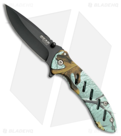 Bear Edge Brisk 1.0 Frame Lock Knife Realtree Blue (3.1" Black) 61508