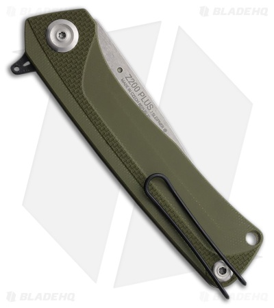 Acta Non Verba Z200 Plus Liner Lock Knife Olive G-10 (3.3" Stonewash)