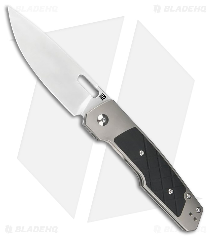 Artisan Gambit Pawn Frame Lock Knife Gray Ti/Black G-10 (3.5" Sandblast S90V)