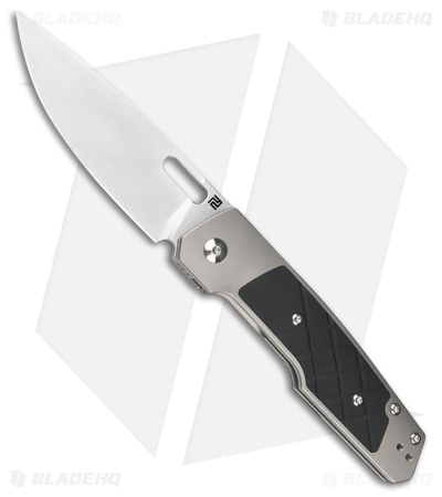 Artisan Gambit Pawn Frame Lock Knife Gray Ti/Black G-10 (3.5" Sandblast S90V)