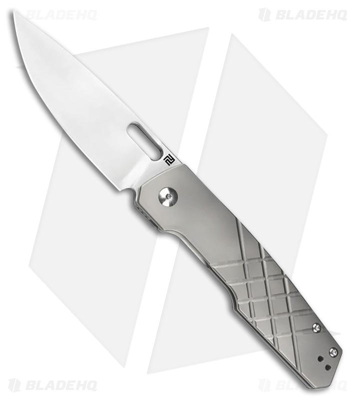 Artisan Gambit Bishop Frame Lock Knife Gray Titanium (3.5" Sandblast S90V)