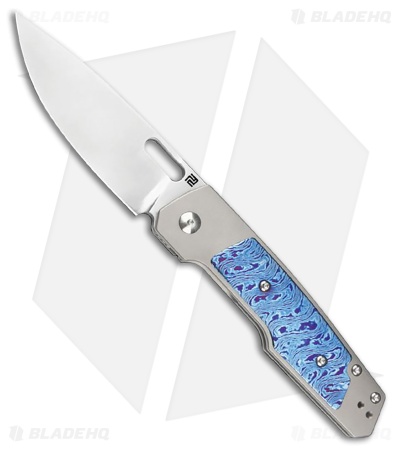 Artisan Gambit Queen Knife Gray Ti/Timascus Sandblast