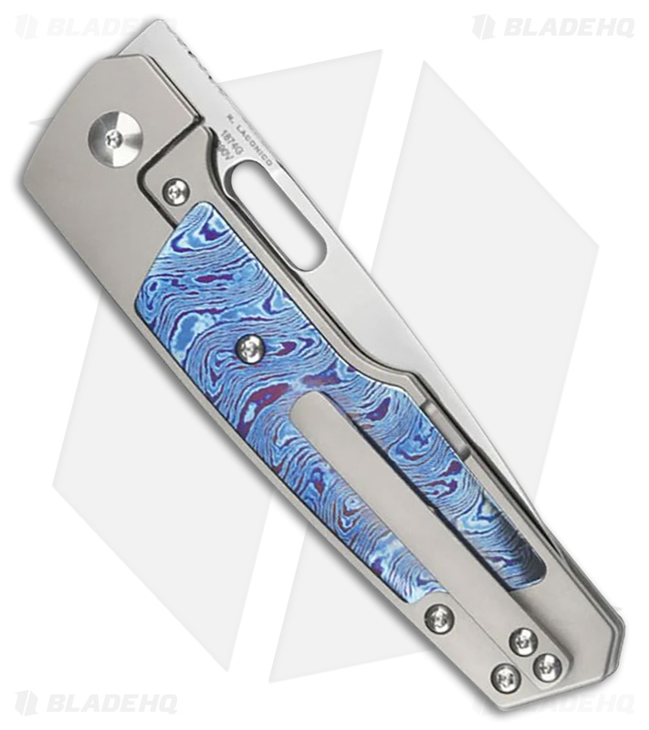 Artisan Gambit Queen Knife Gray Ti/Timascus Sandblast