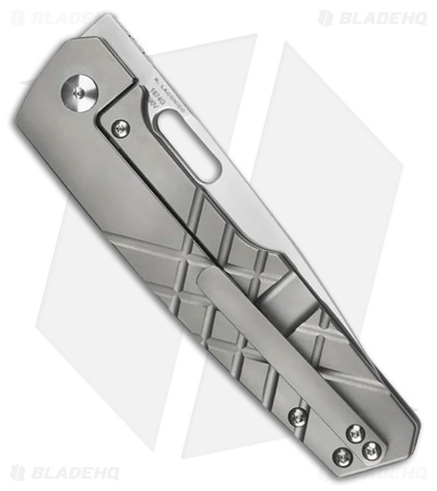 Artisan Gambit Bishop Frame Lock Knife Gray Titanium (3.5" Sandblast S90V)