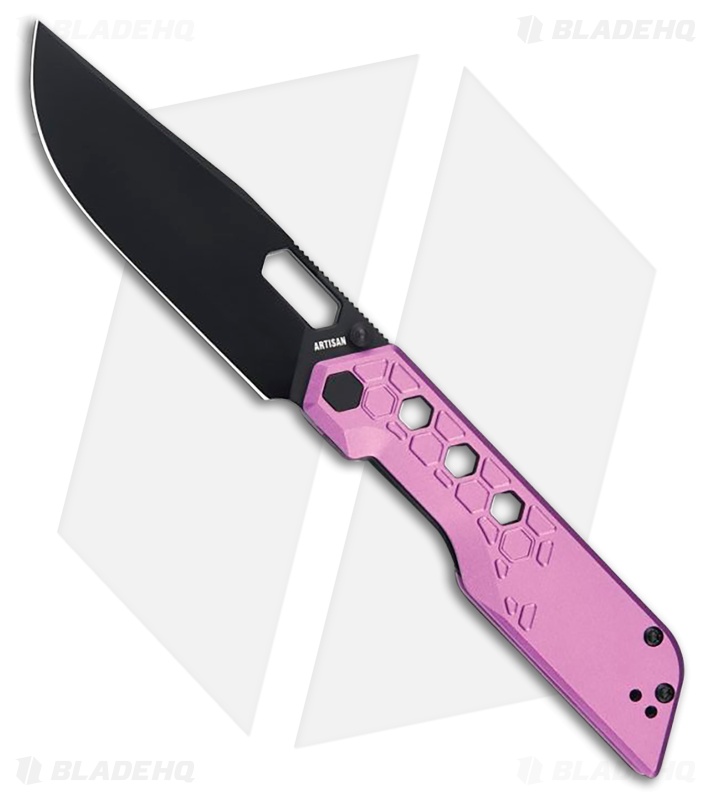 Artisan Cutlery Beest Liner Lock Knife Purple Aluminum (3.7" PVD)