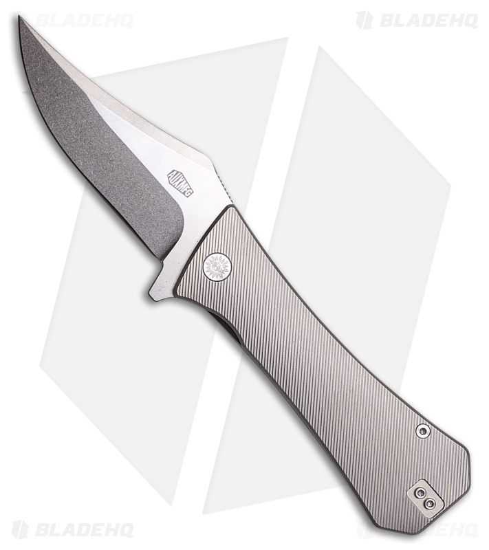 Auxiliary Manufacturing Pocket Bowie XL Frame Lock Knife Titanium (4" SW)