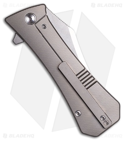 Auxiliary Manufacturing Pocket Bowie XL Frame Lock Knife Titanium (4" SW)