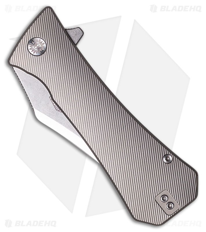 Auxiliary Manufacturing Pocket Bowie XL Frame Lock Knife Titanium (4" SW)