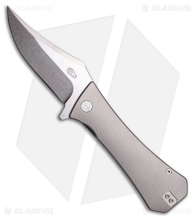 Auxiliary Manufacturing Pocket Bowie XL Frame Lock Knife Titanium (4" SW)