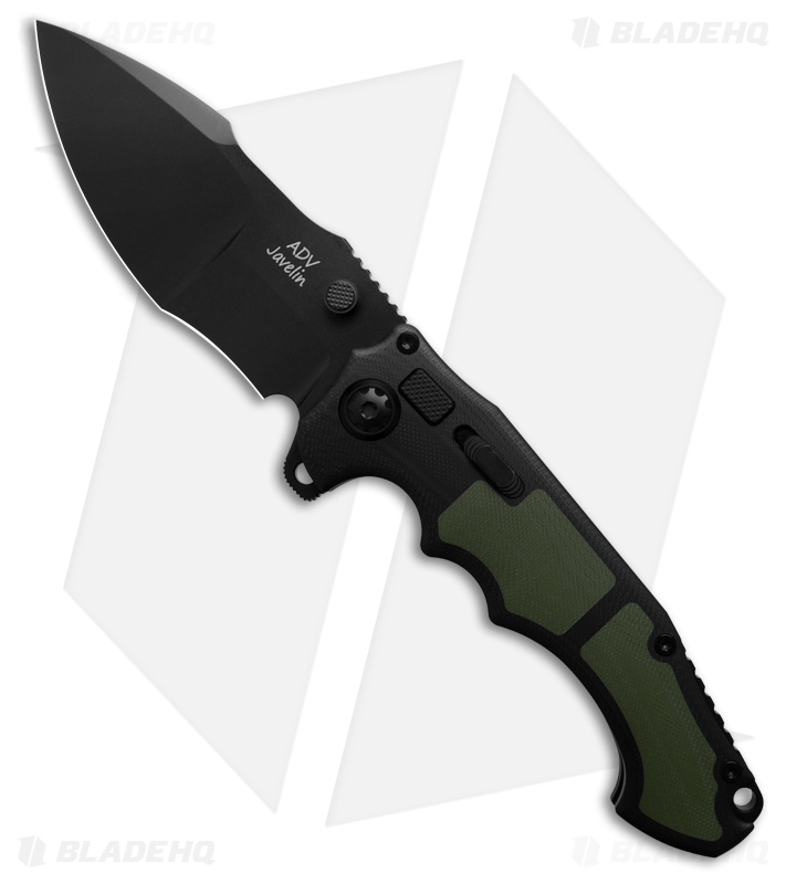 Andre de Villiers Javelin Knife Black/Green G-10 Black